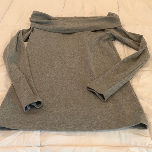 JCrew off the shoulder gray sweater - Picture 3 of 5